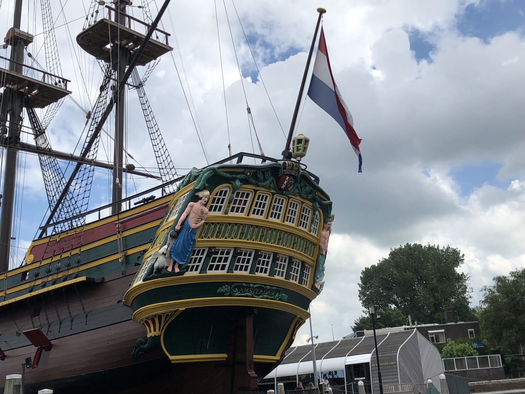 Heck von grossem altem Schiff